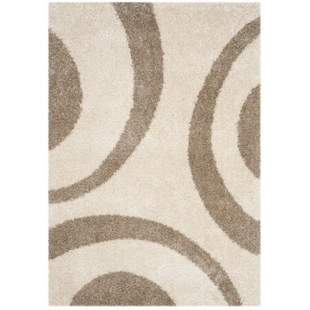 Safavieh 4 x 6 ft. Small Rectangle Portofino Shag Power Loomed RugIvory & Beige PTS213B-4